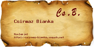Csirmaz Bianka névjegykártya